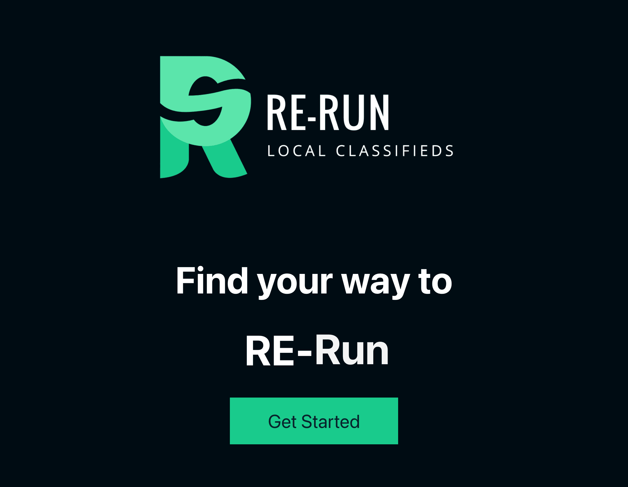 Rerun website landing page